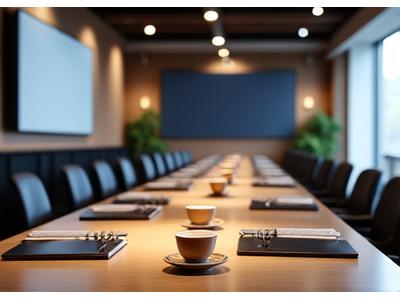 마이아로마카페에서 진행 중인 비즈니스 미팅