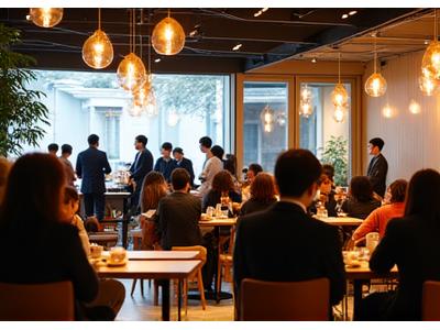 마이아로마카페에서 진행 중인 활기찬 네트워킹 이벤트