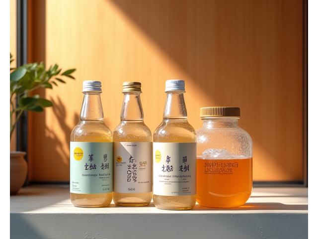 RTD 음료들이 배송 상자에 담겨 문 앞에 놓인 모습