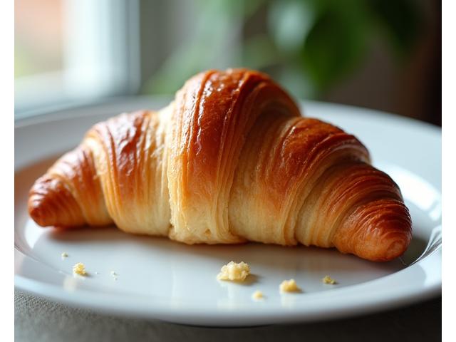 갓 구운 황금빛 크루아상