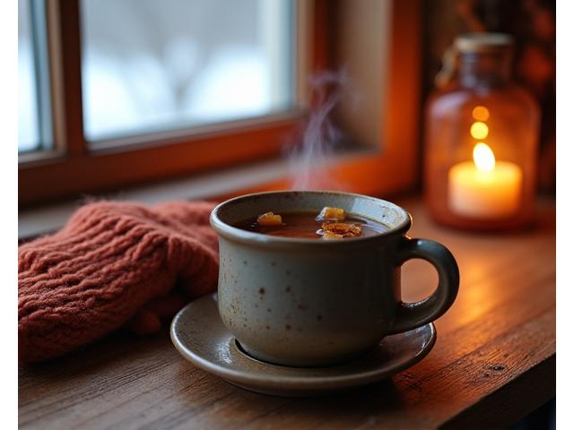 따뜻한 겨울 생강차